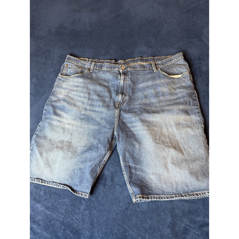 Levis 569 Jean Shorts Mens 38 Medium Wash Denim Loose Straight Bermuda Baggy